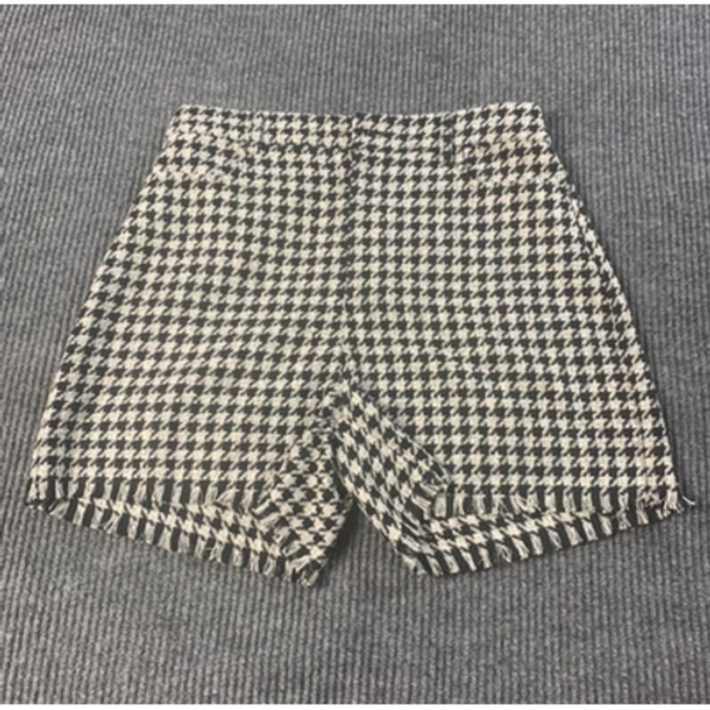 Steve Madden BB Dakota Shorts Womens 8 Black White Houndstooth Textured 29x4 NWT